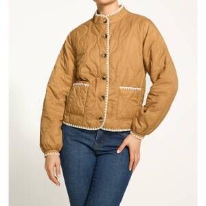 NEW FDJ reversible lightweight puffer jacket in gold/black